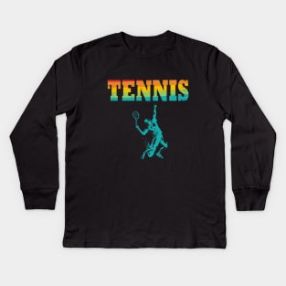 Tenis Vintage para jugadores de tenis felices | El tenis me hace feliz Kids Long Sleeve T-Shirt